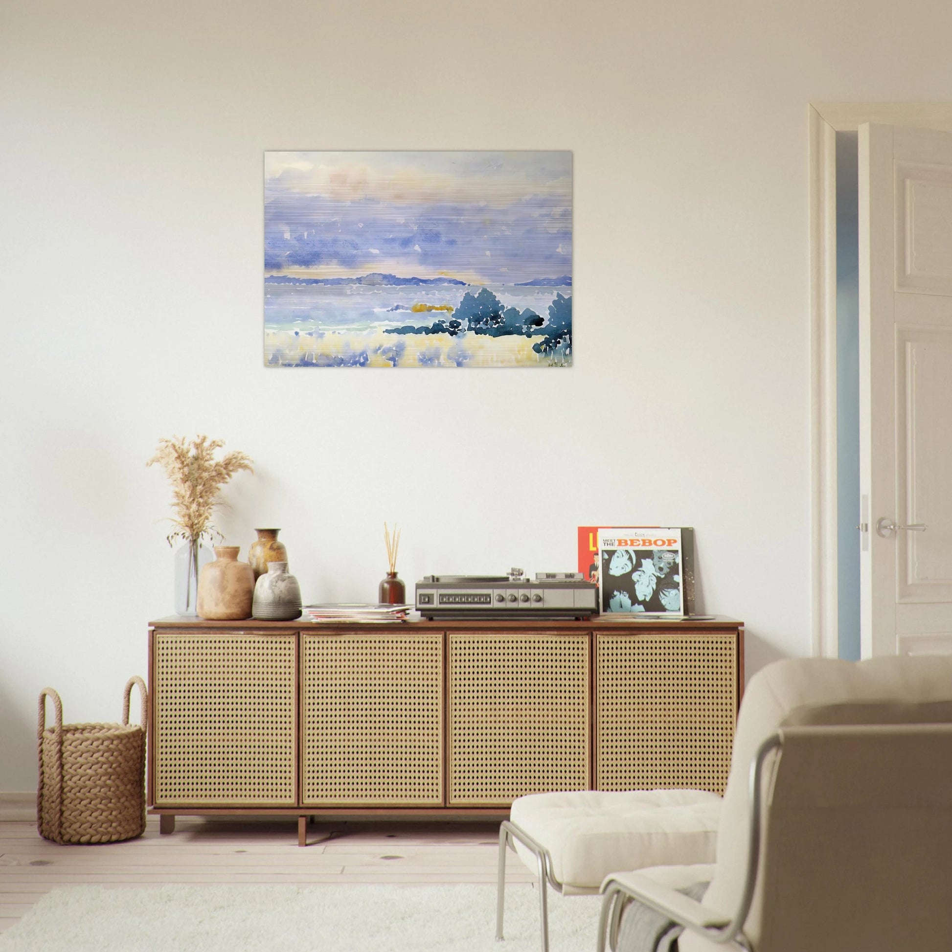 Land by the Sea - Henri-Edmond Cross Brushed Aluminum Print - 70x100 cm / 28x40 inches | Henri-Edmond Cross Aluminum Print | Henri-Edmond Cross Prints