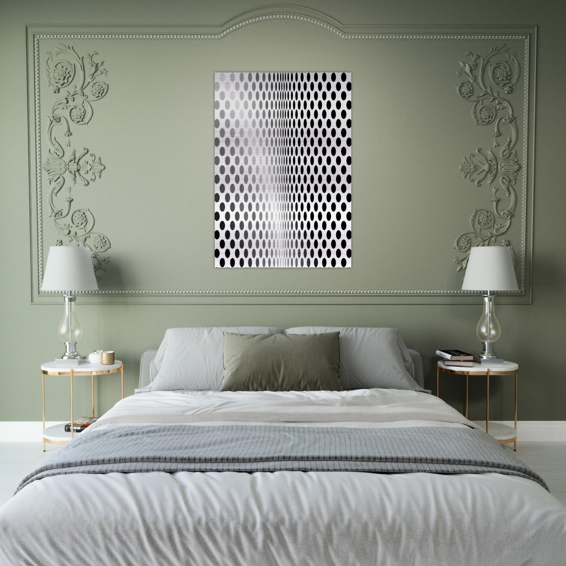LOSS 1964 - Bridget Riley Brushed Aluminum Print - 70x100 cm / 28x40 inches | Bridget Riley Aluminum Print | Bridget Riley Prints