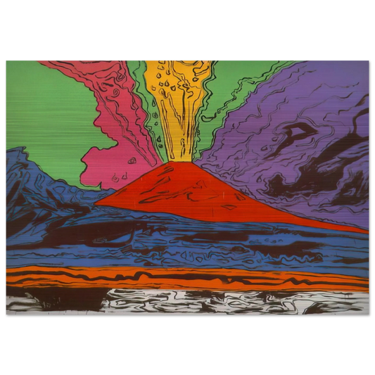 Vesuvius - Andy Warhol Brushed Aluminum Print - 70x100 cm / 28x40 inches | Andy Warhol Aluminum Print | Andy Warhol Prints