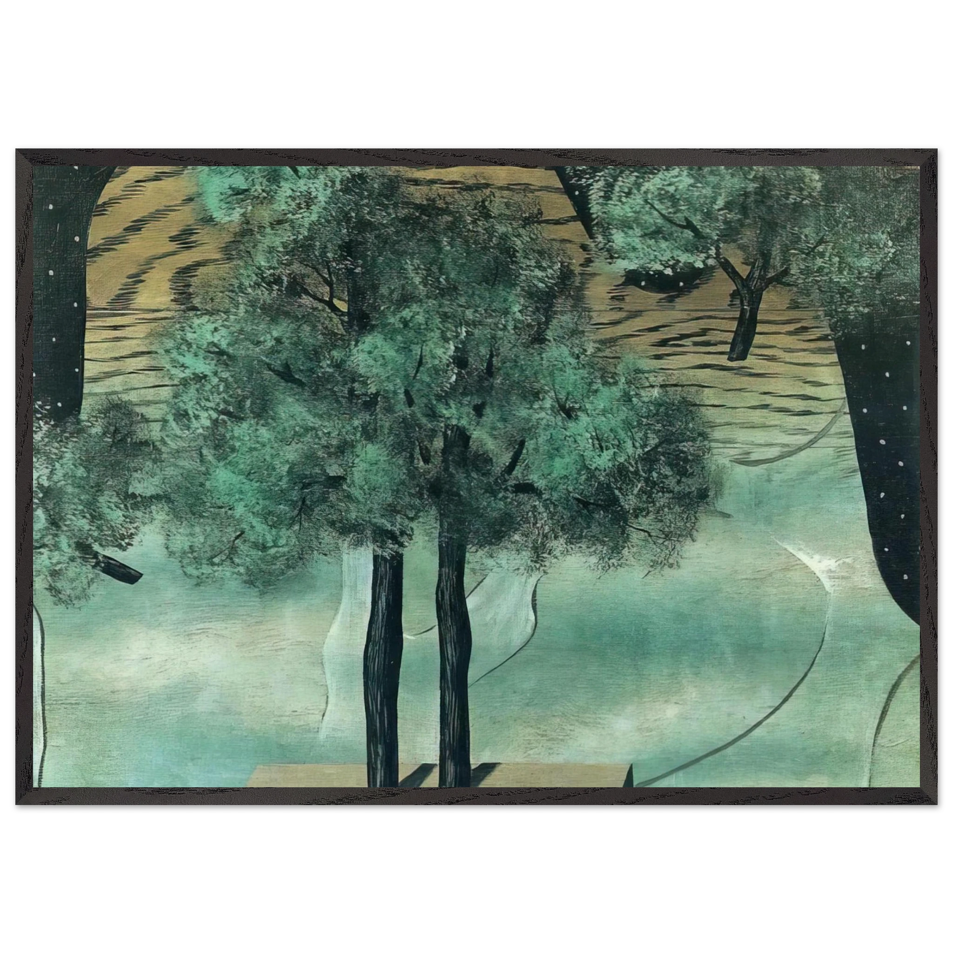 THE CULTIVATION OF IDEAS 1927 - Rene Magritte 70x100 cm / 28x40 inches Framed Art Print – Black Wooden Frame