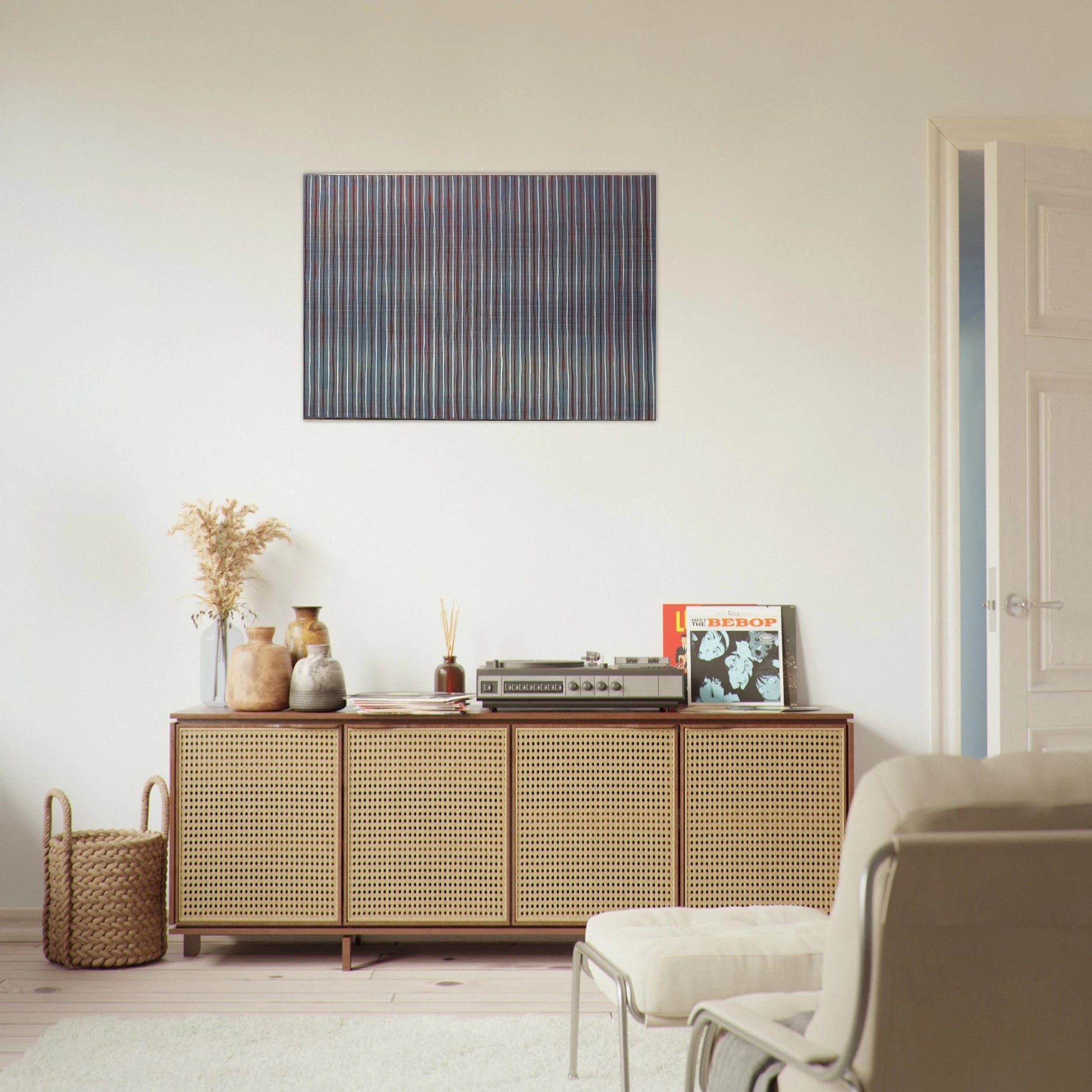 Salute - 1958 - Gene Davis Brushed Aluminum Print - 70x100 cm / 28x40 inches | Gene Davis Aluminum Print | Gene Davis Prints
