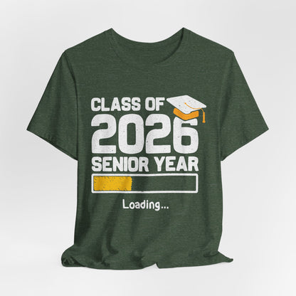 Camiseta de último año de la clase de 2026, camiseta de graduación, regalo de graduación unisex, ropa para estudiantes de último año de secundaria, camiseta con destino a la universidad