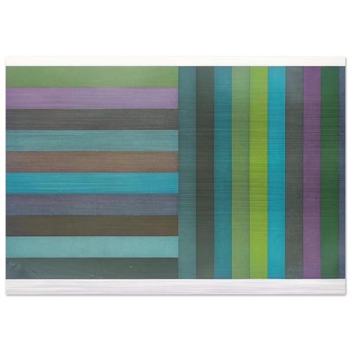 Horizontal Colour Bands and Vertical Colour Bands I - Sol LeWitt Brushed Aluminum Print - 70x100 cm / 28x40 inches | Sol LeWitt Aluminum Print | Sol LeWitt Prints