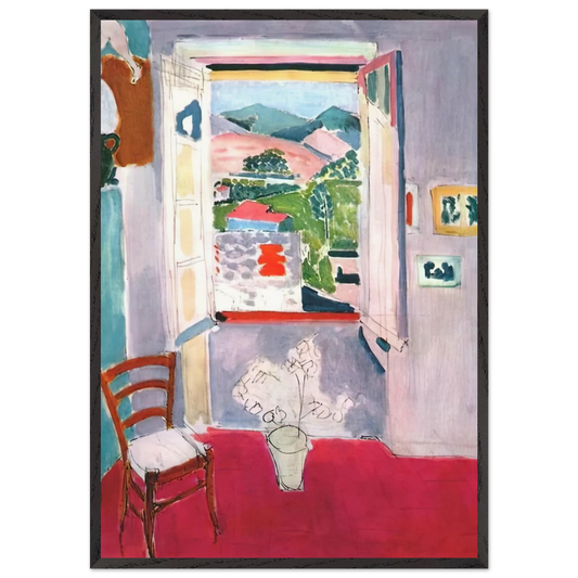 OPEN WINDOW AT COLLIOURE 1910 - Henri Matisse 70x100 cm / 28x40 inches Framed Art Print – Black Wooden Frame