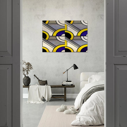 MODULAR PAINTING WITH FOUR PANELS 1 1969 - Roy Lichtenstein Brushed Aluminum Print - 70x100 cm / 28x40 inches | Roy Lichtenstein Aluminum Print | Roy Lichtenstein Prints
