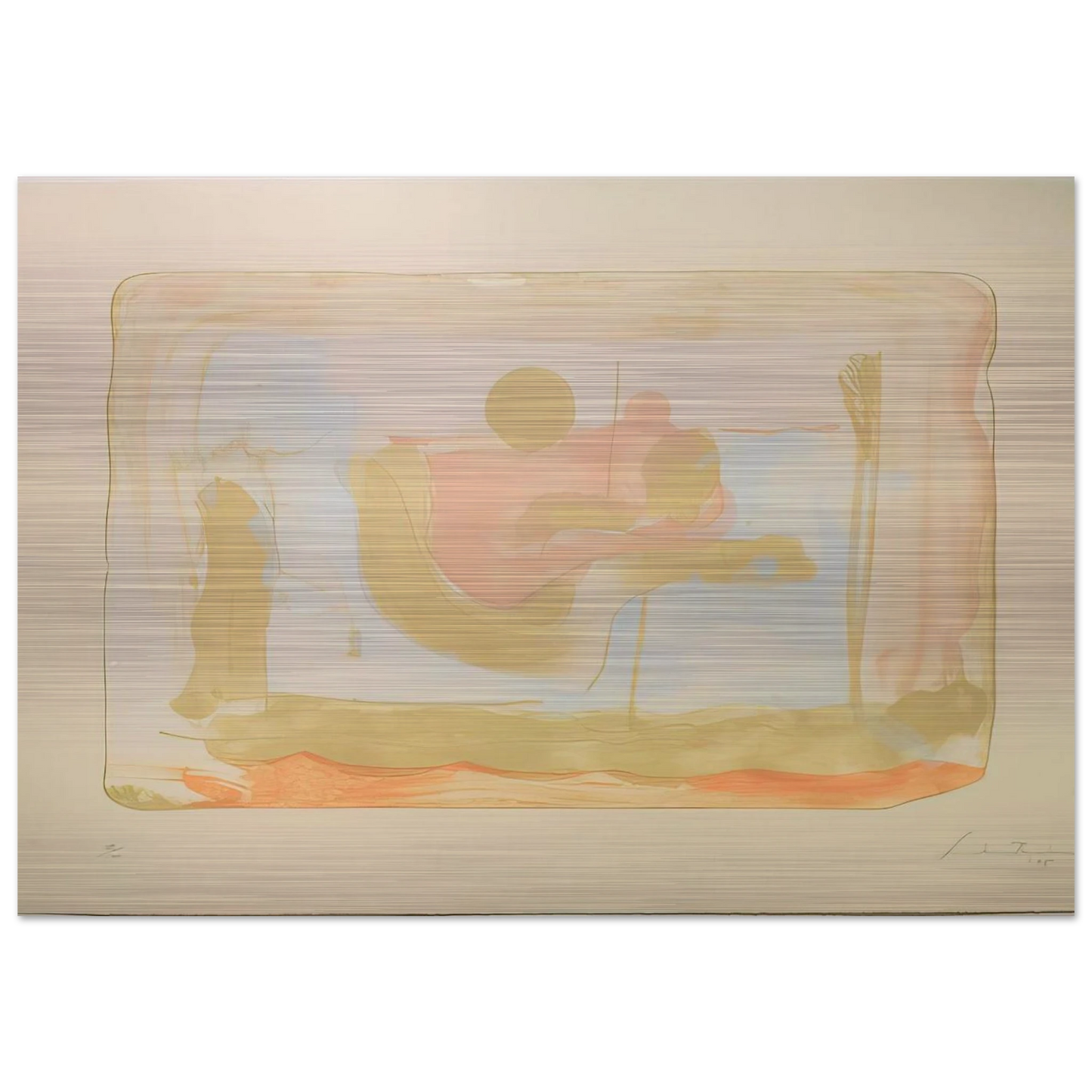 Reflections I - 1995 - Helen Frankenthaler Brushed Aluminum Print - 70x100 cm / 28x40 inches | Helen Frankenthaler Aluminum Print | Helen Frankenthaler Prints