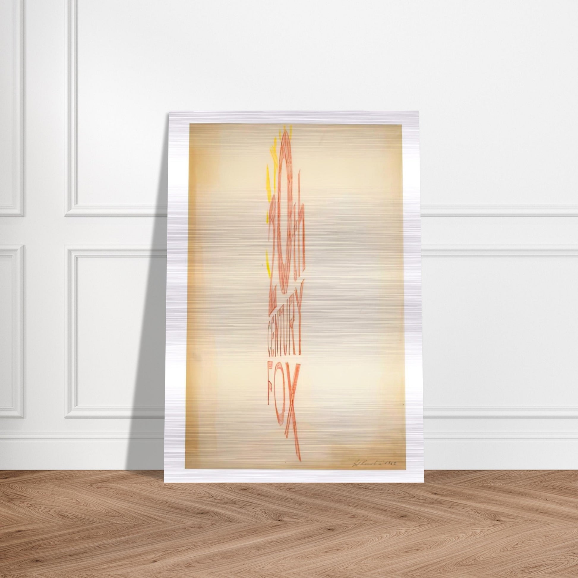 ANGLE STUDY LARGE TRADEMARK 1962 - Edward Ruscha Brushed Aluminum Print - 70x100 cm / 28x40 inches | Edward Ruscha Aluminum Print | Edward Ruscha Prints