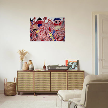 SUCCESSFUL CAMPAIGN - Jean Dubuffet Brushed Aluminum Print - 70x100 cm / 28x40 inches | Jean Dubuffet Aluminum Print | Jean Dubuffet Prints