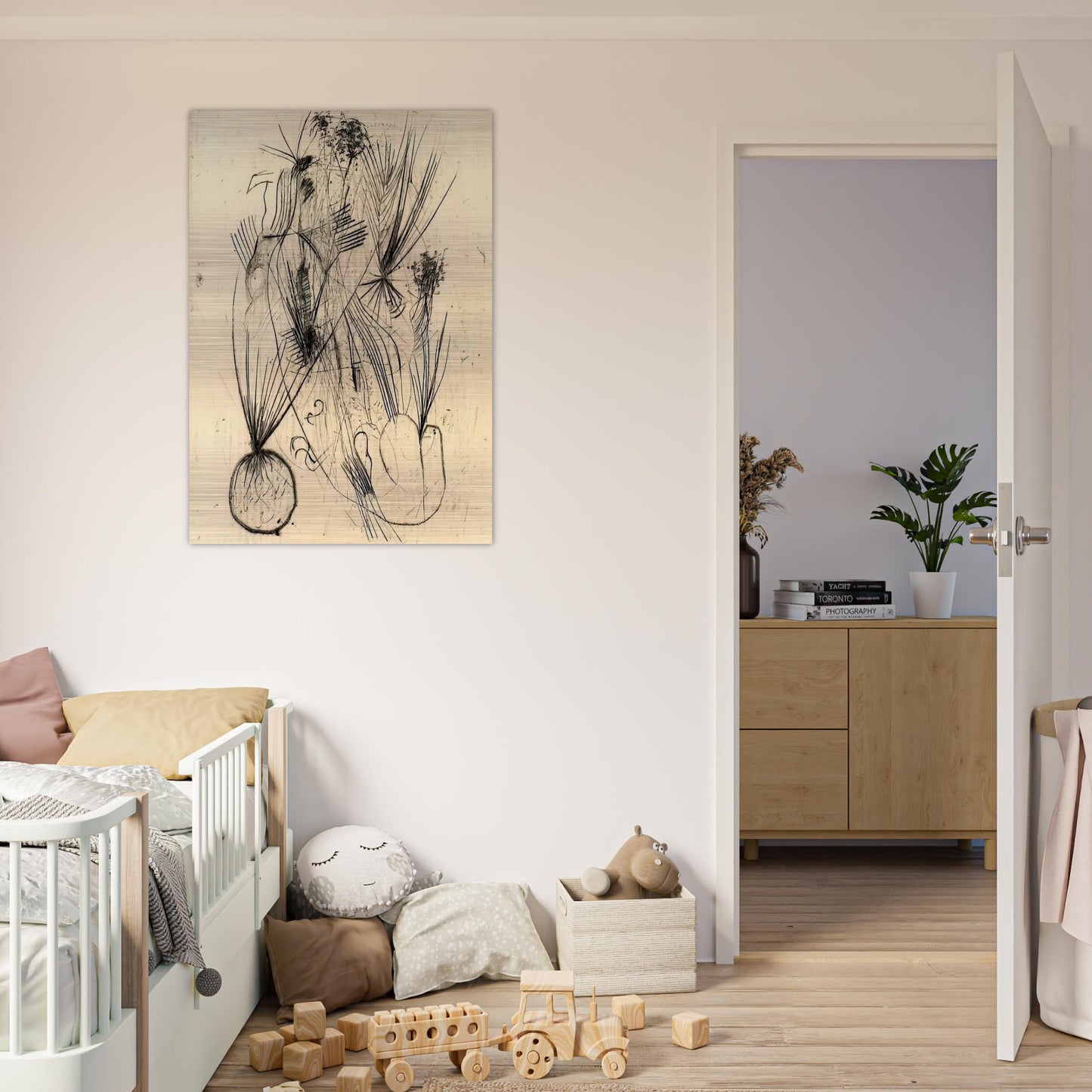 Planta tuberosa - Surrealism - Wols Brushed Aluminum Print - 70x100 cm / 28x40 inches | Wols Aluminum Print | Wols Prints