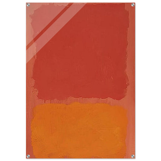 Untitled Red and Orange on Salmon - 1969 - Mark Rothko Acrylic Print - 70x100 cm / 28x40″ inches | Mark Rothko Wall Art | Mark Rothko Prints