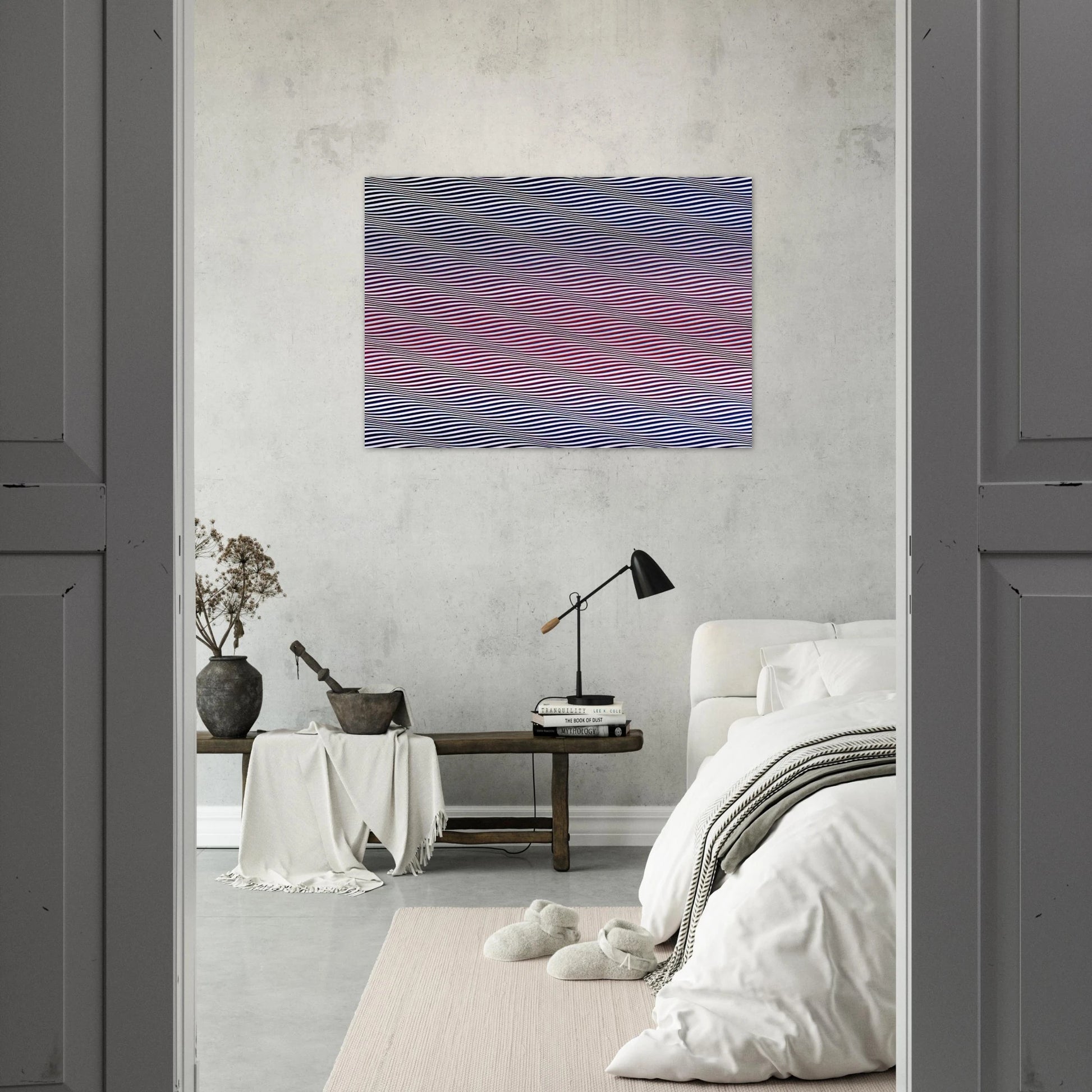 CATARACT 3 1967 - Bridget Riley Brushed Aluminum Print - 70x100 cm / 28x40 inches | Bridget Riley Aluminum Print | Bridget Riley Prints