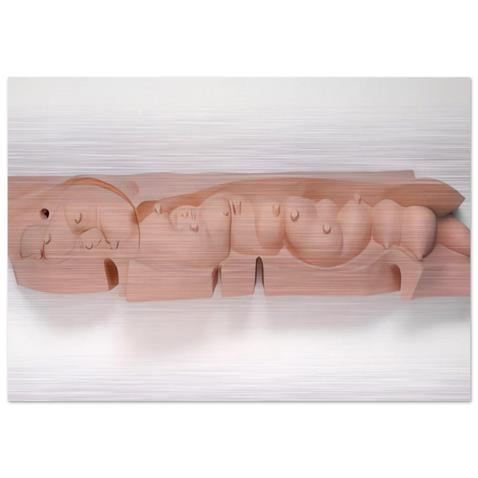 MAMELLES 1991 - Louise Bourgeois Brushed Aluminum Print - 70x100 cm / 28x40 inches | Louise Bourgeois Aluminum Print | Louise Bourgeois Prints