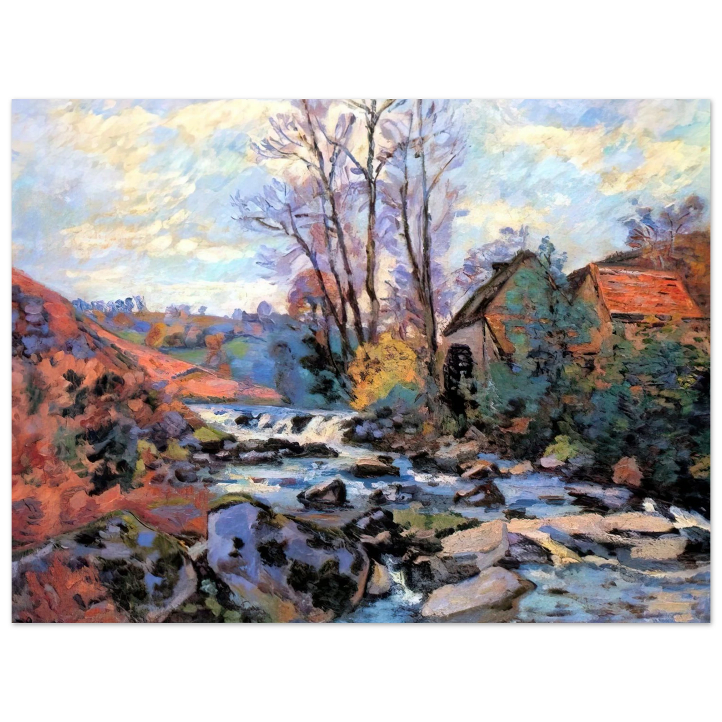Armand Guillaumin - Moulin Bouchardon, Crozant - 1895  75x100 cm / 30x40inches Fine Art Poster