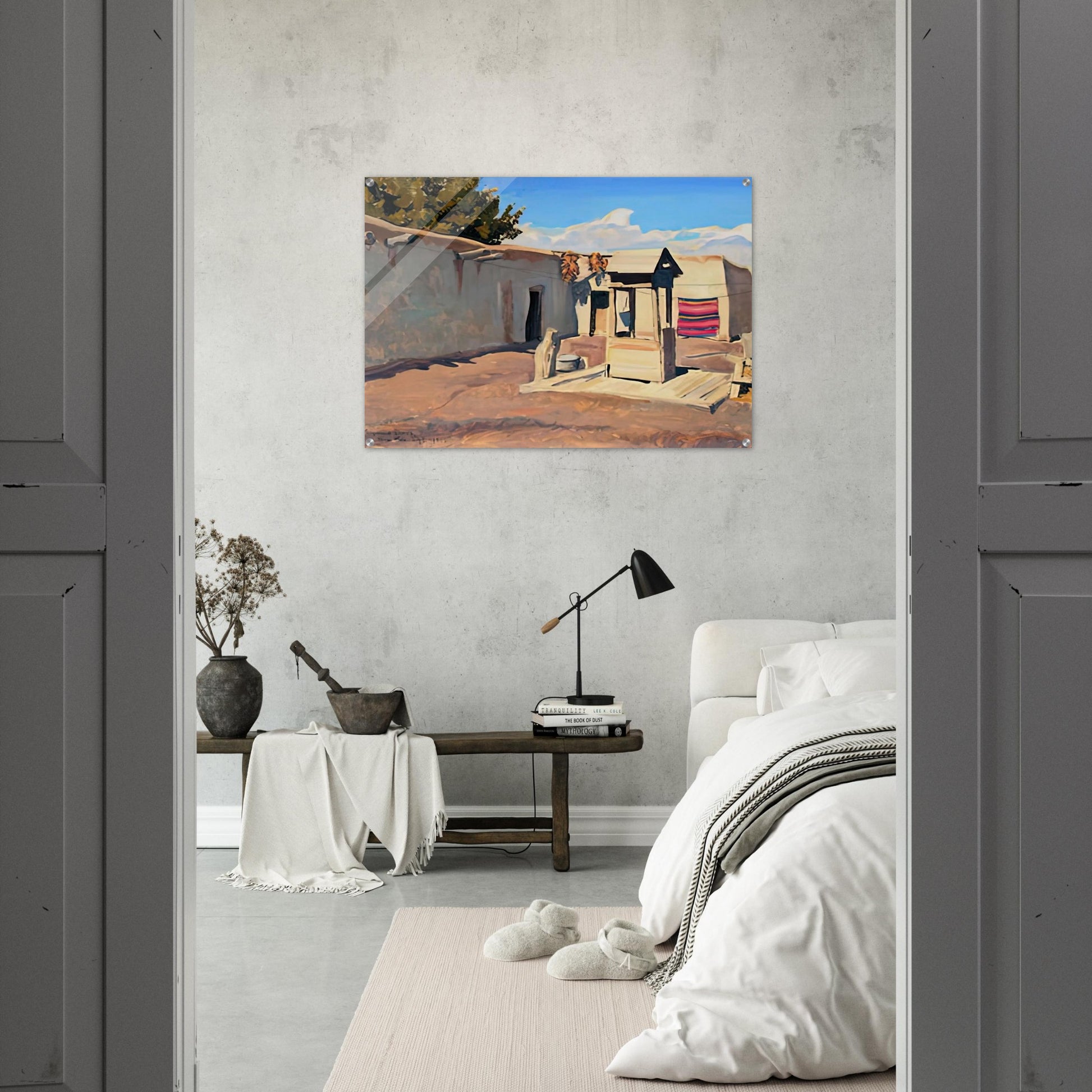 OLD PATIO 1931 - Maynard Dixon Acrylic Print - 70x100 cm / 28x40″ inches | Maynard Dixon Paintings