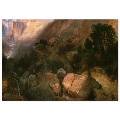 Golden Gate Yellowstone National Park - Thomas Moran Brushed Aluminum Print - 70x100 cm / 28x40 inches | Thomas Moran Aluminum Print | Thomas Moran Prints