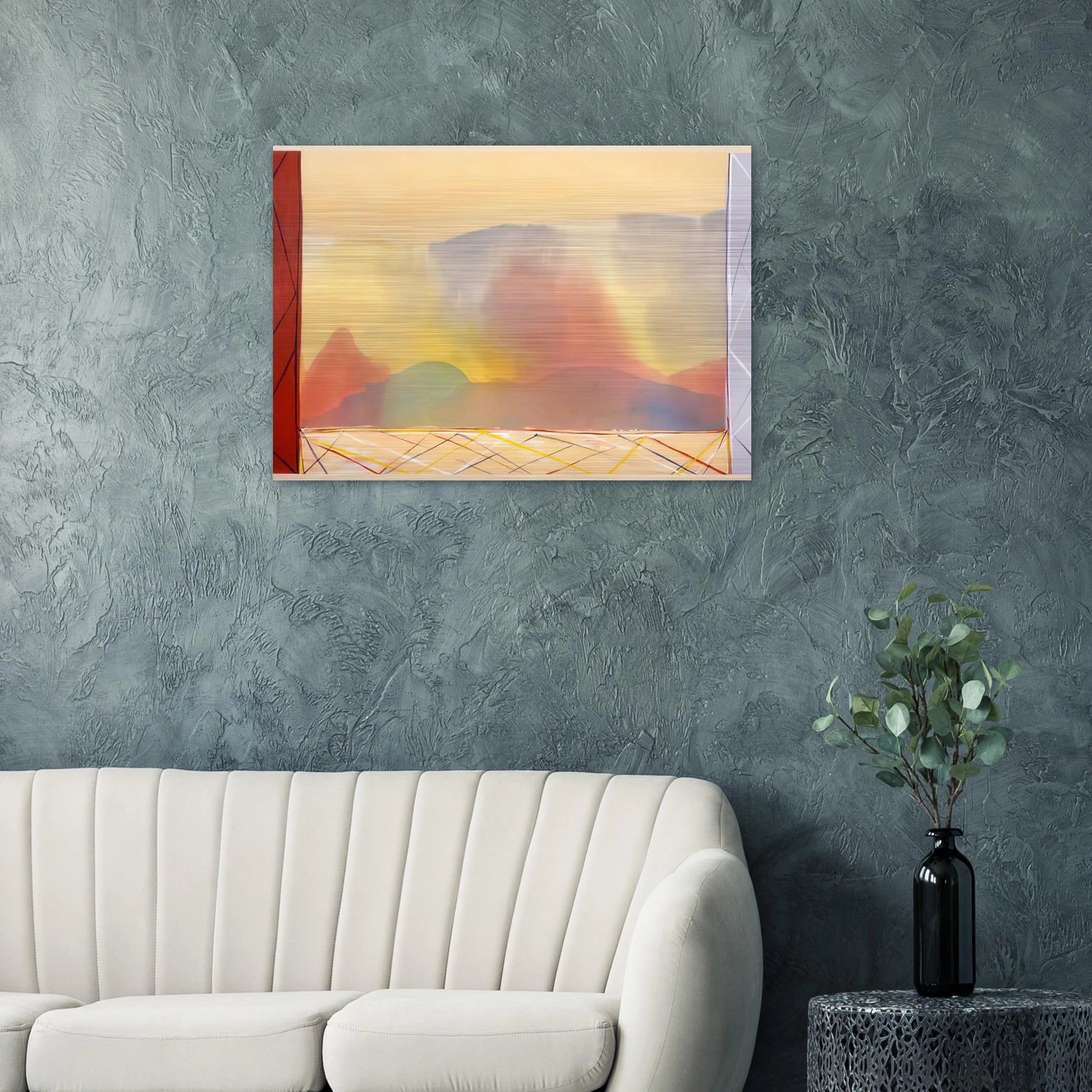 Sun In The East - 1988 - Ronnie Landfield Brushed Aluminum Print - 70x100 cm / 28x40 inches | Ronnie Landfield Aluminum Print | Ronnie Landfield Prints
