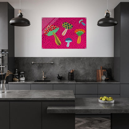 MUSHROOMS 1995 - Yayoi Kusama Acrylic Print - 70x100 cm / 28x40″ inches