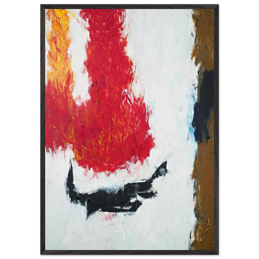 High Snow Low Sun - 1960 - Theodoros Stamos 70x100 cm / 28x40 inches Framed Art Print – Black Wooden Frame