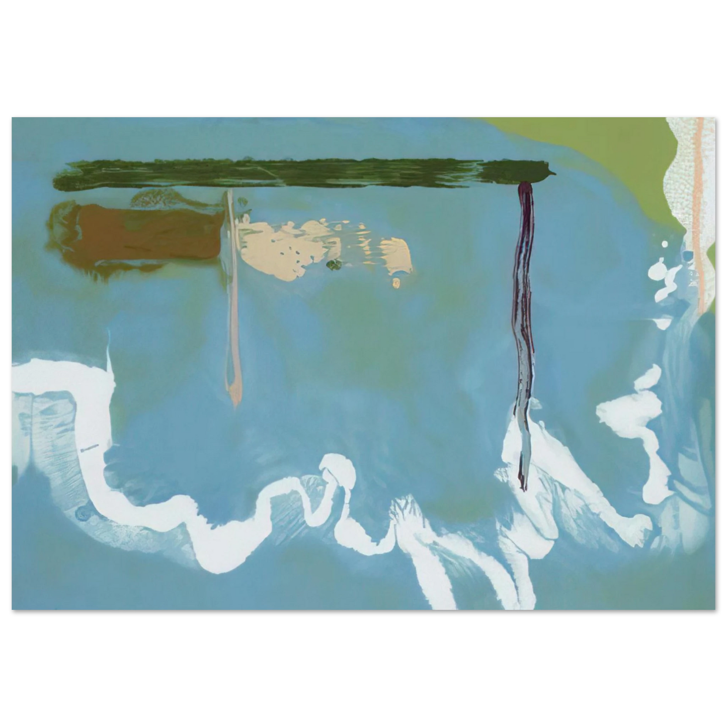 Helen Frankenthaler - Skywriting - 1997 Wall art - 13x18 cm / 5x7 inches - Fine Art Poster-canvas - -