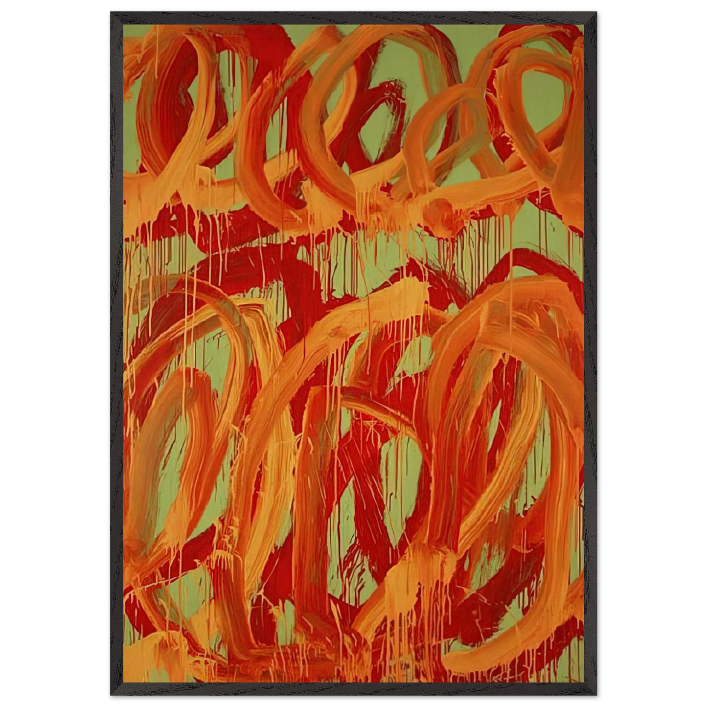 Camino Real  IV  - Cy Twombly 70x100 cm / 28x40 inches Framed Art Print – Black Wooden Frame