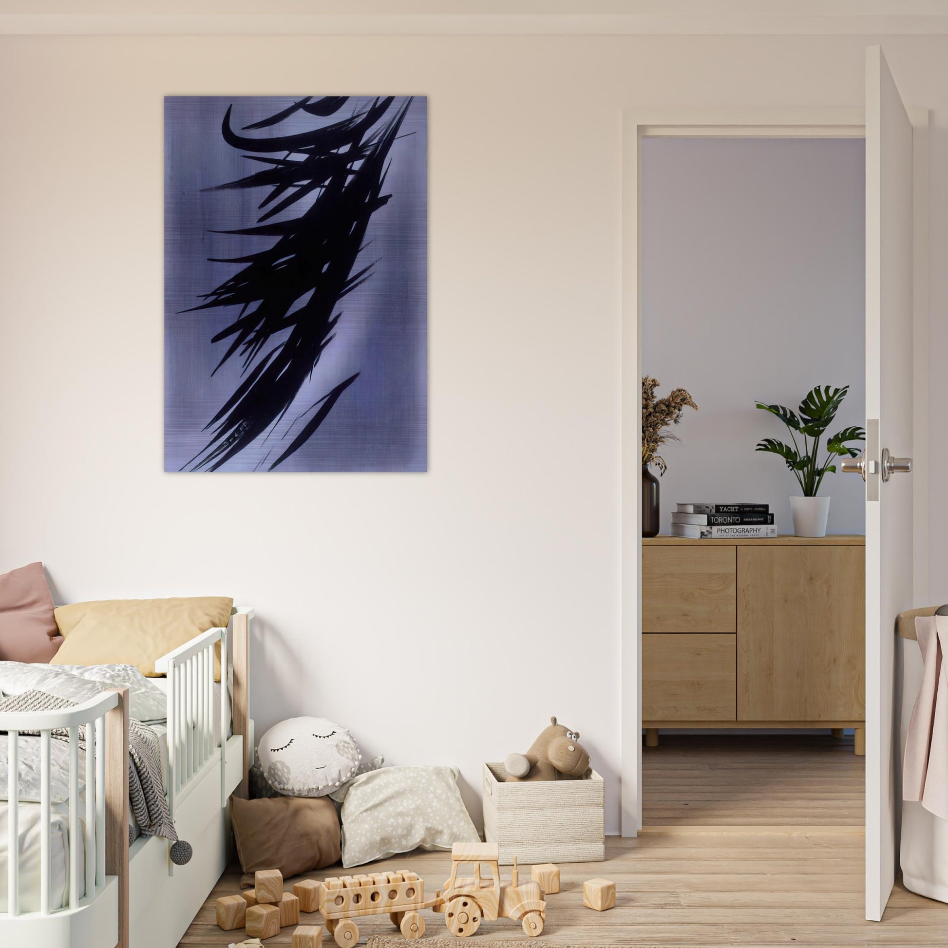 Untitled T1958-3 - 1958 - Hans Hartung Brushed Aluminum Print - 70x100 cm / 28x40 inches | Hans Hartung Aluminum Print | Hans Hartung Prints