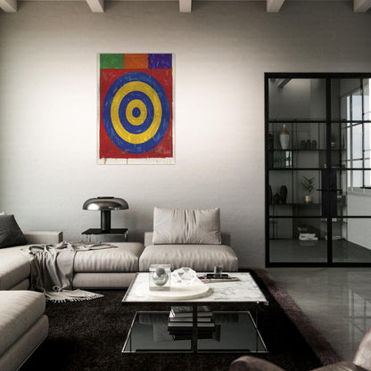TARGET ULAE 147 1974 - Jasper Johns Brushed Aluminum Print - 70x100 cm / 28x40 inches | Jasper Johns Aluminum Print | Jasper Johns Prints