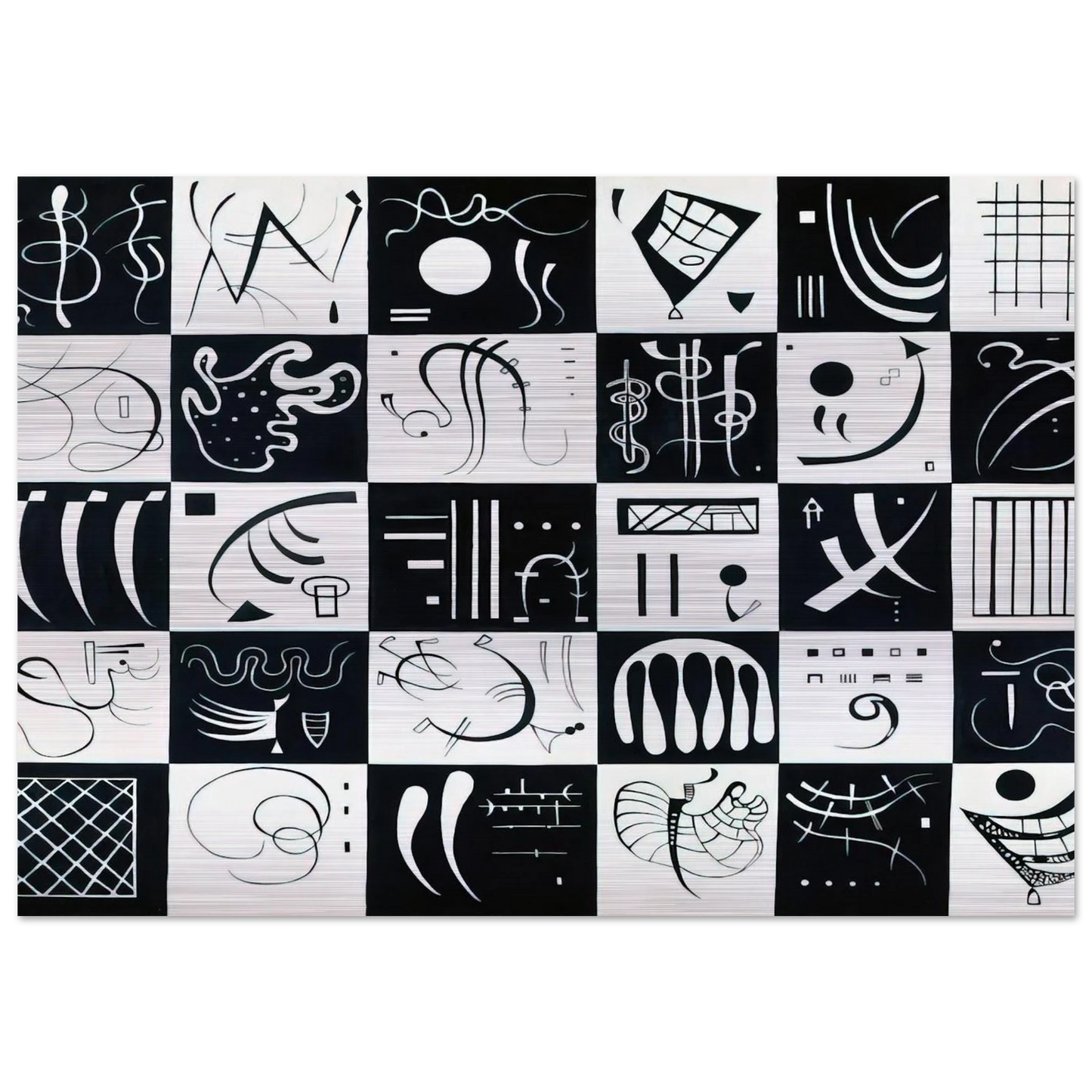 THIRTY 1937 - Wassily Kandinsky Brushed Aluminum Print - 70x100 cm / 28x40 inches | Wassily Kandinsky Aluminum Print | Wassily Kandinsky Prints