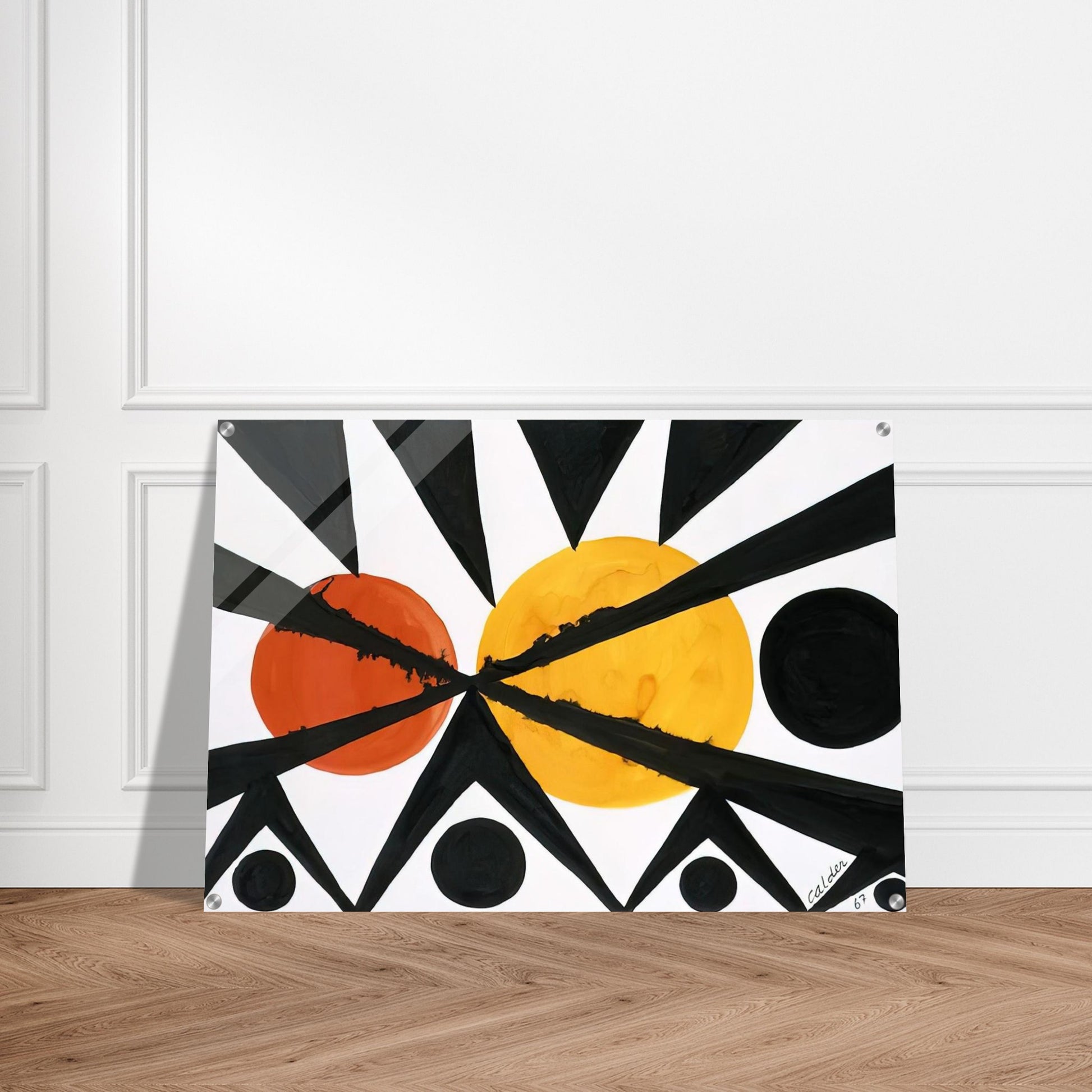 ACROSS THE ORANGE MOONS 1967 - Alexander Calder Acrylic Print - 70x100 cm / 28x40″ inches