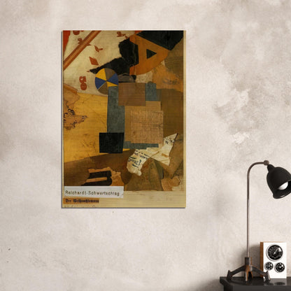 SANTA CLAUS 1922 - Kurt Schwitters Brushed Aluminum Print - 70x100 cm / 28x40 inches | Kurt Schwitters Aluminum Print | Kurt Schwitters Prints