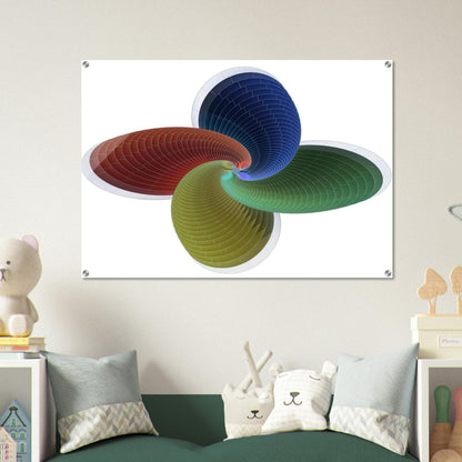 Tower of Fire, parametric model - Abstract Art - Johannes Itten Acrylic Print - 70x100 cm / 28x40″ inches