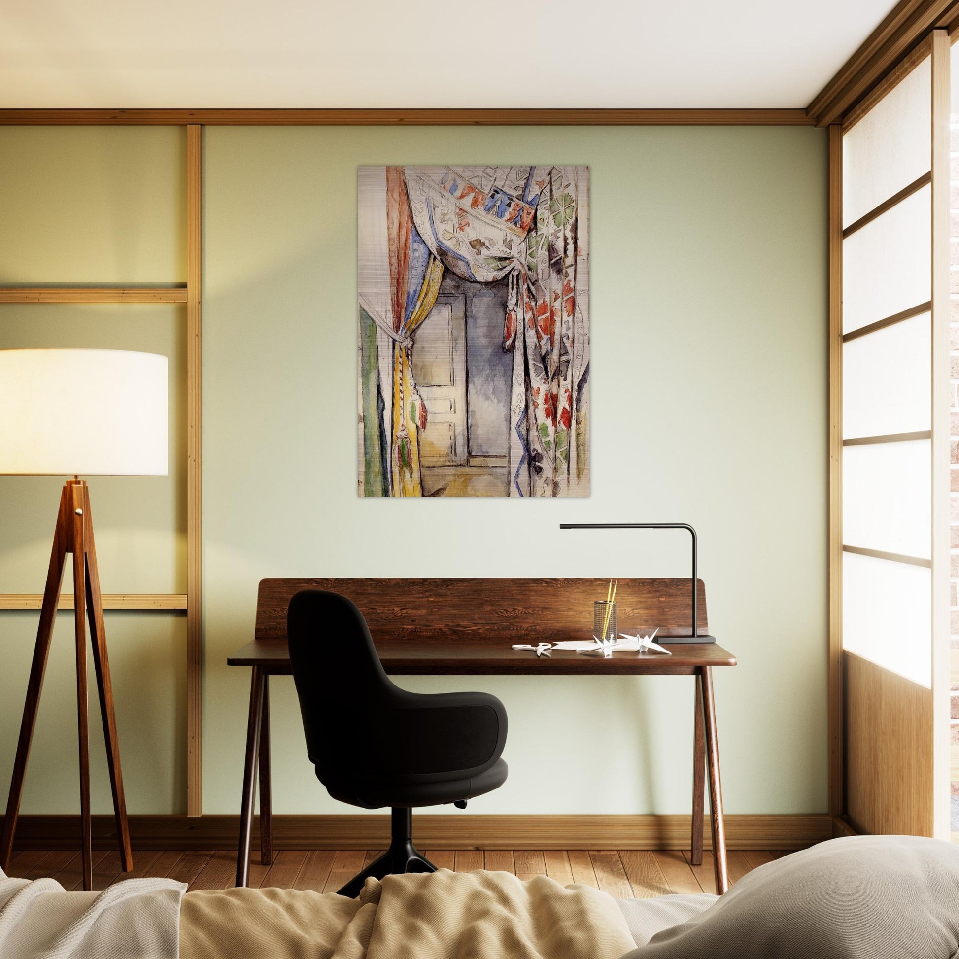 Curtains - Paul Cézanne Brushed Aluminum Print - 70x100 cm / 28x40 inches | Paul Cézanne Aluminum Print | Paul Cézanne Prints