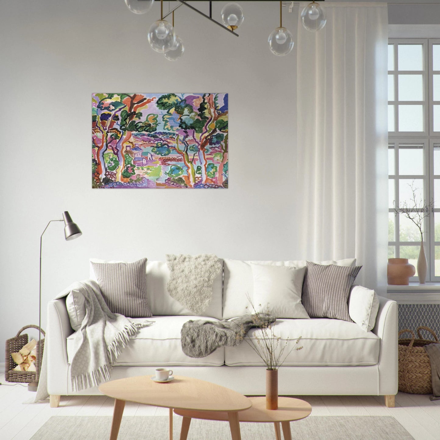Paysage - Fauvism - Charles Lapicque Brushed Aluminum Print - 70x100 cm / 28x40 inches | Charles Lapicque Aluminum Print | Charles Lapicque Prints