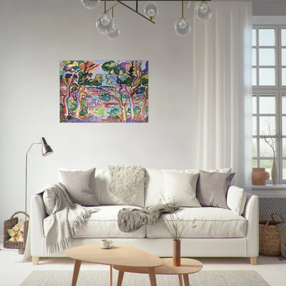 Paysage - Fauvism - Charles Lapicque Brushed Aluminum Print - 70x100 cm / 28x40 inches | Charles Lapicque Aluminum Print | Charles Lapicque Prints