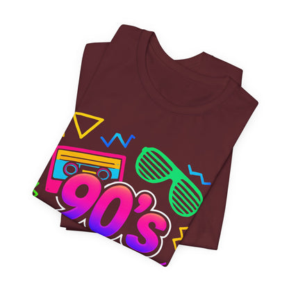 Música de la vieja escuela de los 90: ambiente arcade, clásico vintage de los 90. Camiseta retro de los 90 con la frase "Amo los años noventa".