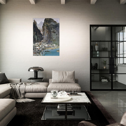 Scenery of Guilin - 1973 - Wu Guanzhong Brushed Aluminum Print - 70x100 cm / 28x40 inches | Wu Guanzhong Aluminum Print | Wu Guanzhong Prints