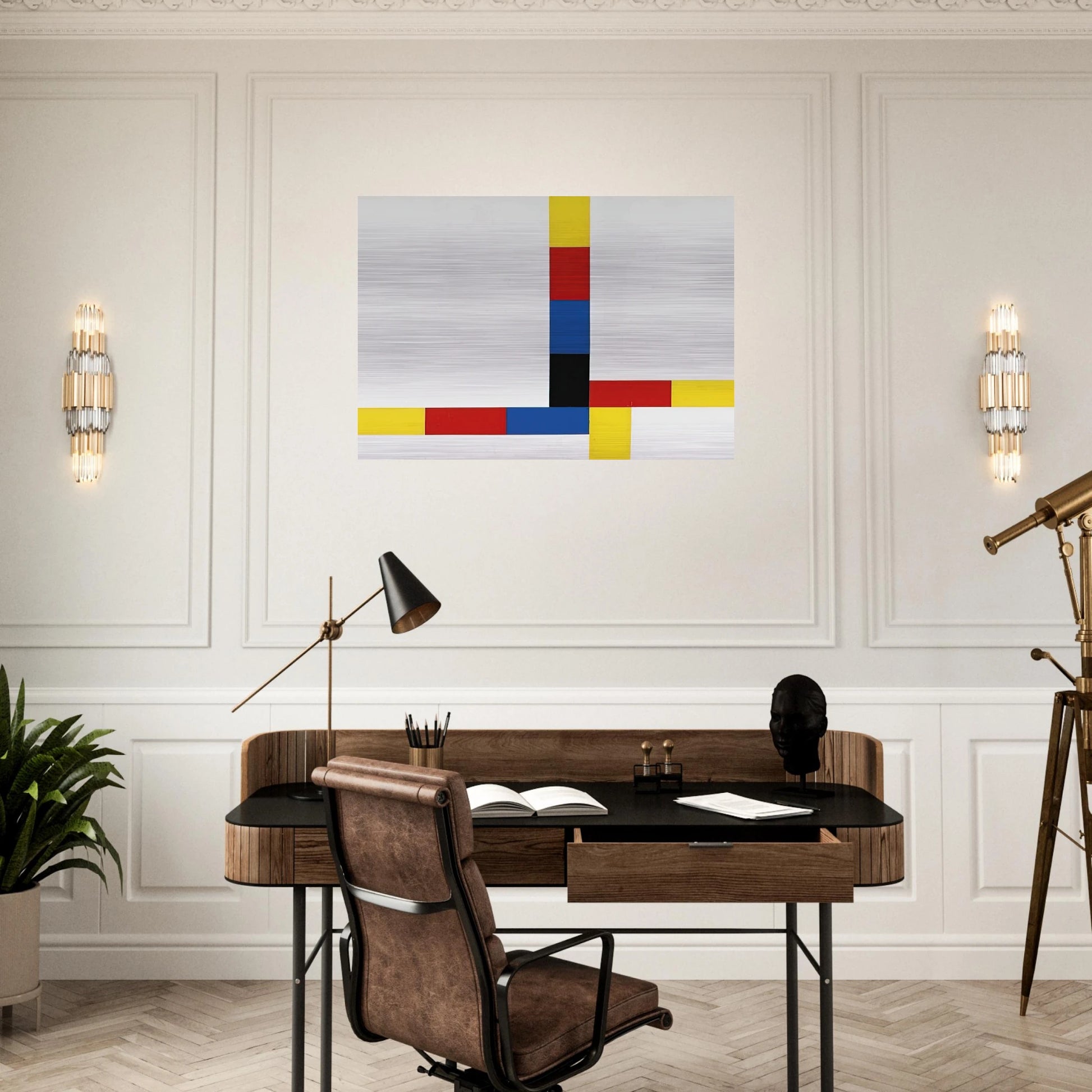 1-4 um excentrum IV - 1969 - Max Bill Brushed Aluminum Print - 70x100 cm / 28x40 inches | Max Bill Aluminum Print | Max Bill Prints