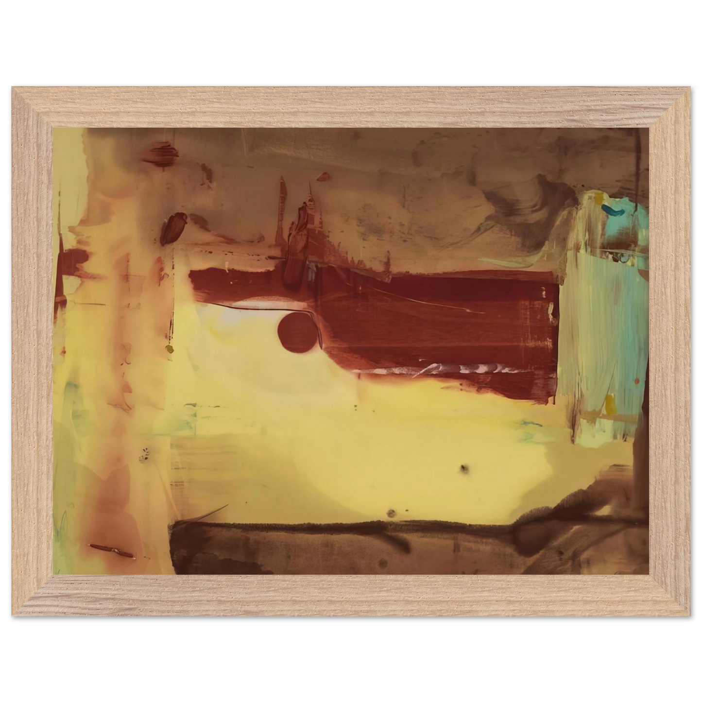 Helen Frankenthaler - Desert Pass - 1976 Wall art - 45x60 cm / 18x24 inches - Premium Wooden Framed Poster With Fine Art Paper-canvas - White frame