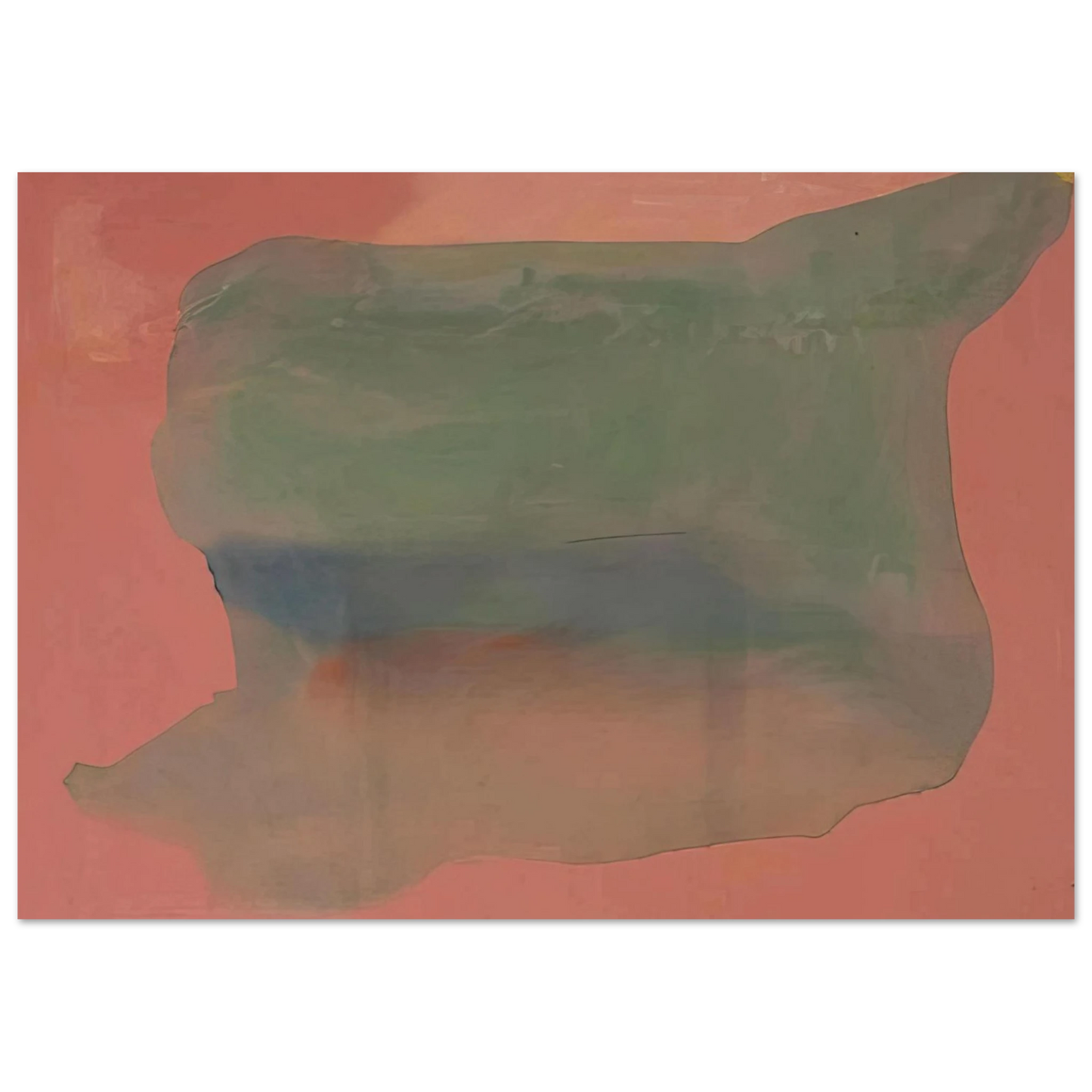 Helen Frankenthaler - Yearning - 1973 Wall art - 30x45 cm / 12x18 inches - Premium Wooden Framed Poster With Fine Art Paper-canvas - Black frame