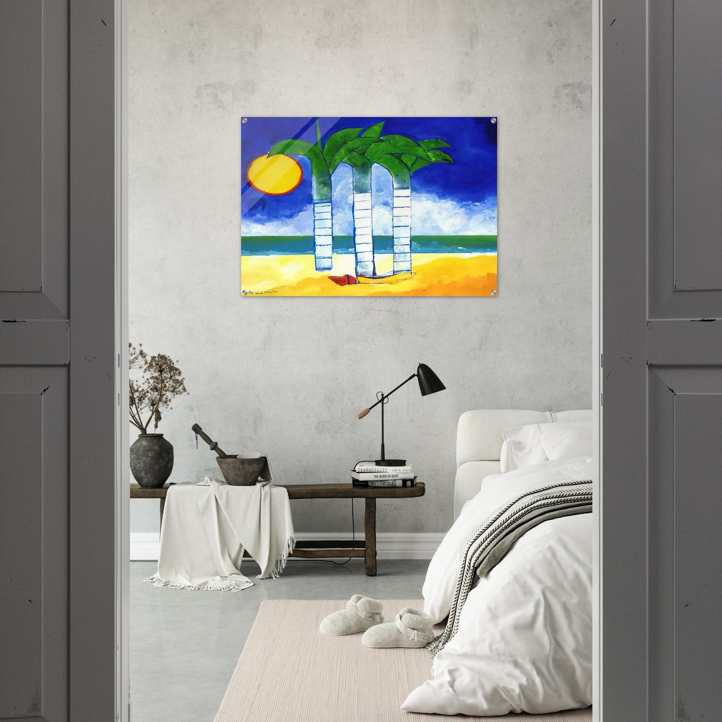 Paisagem - Naïve Art Primitivism - Aldemir Martins Acrylic Print - 70x100 cm / 28x40″ inches