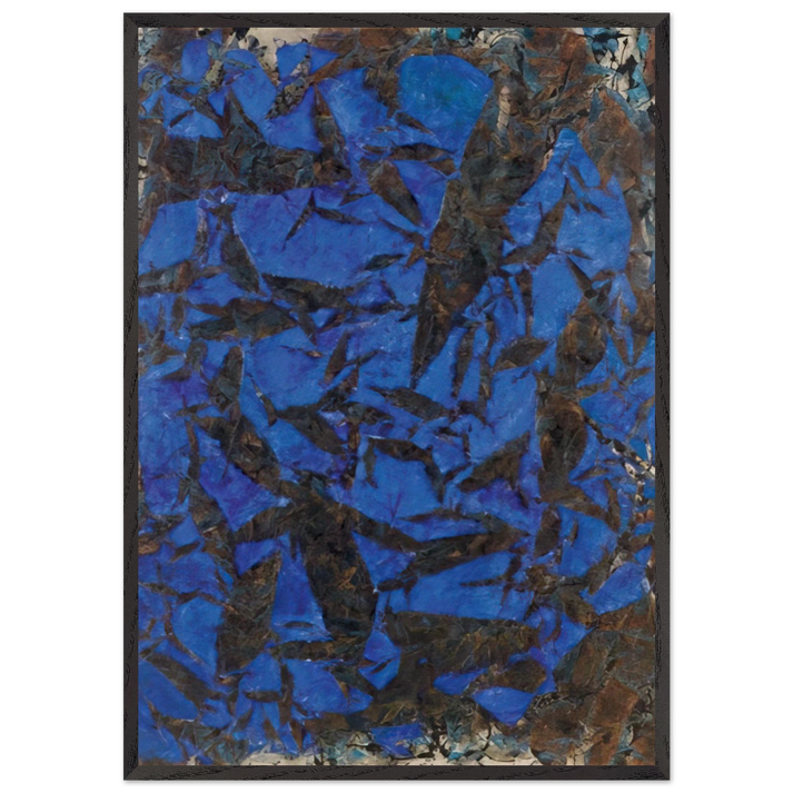 Mariale - Tachisme - Simon Hantai 70x100 cm / 28x40 inches Framed Art Print – Black Wooden Frame