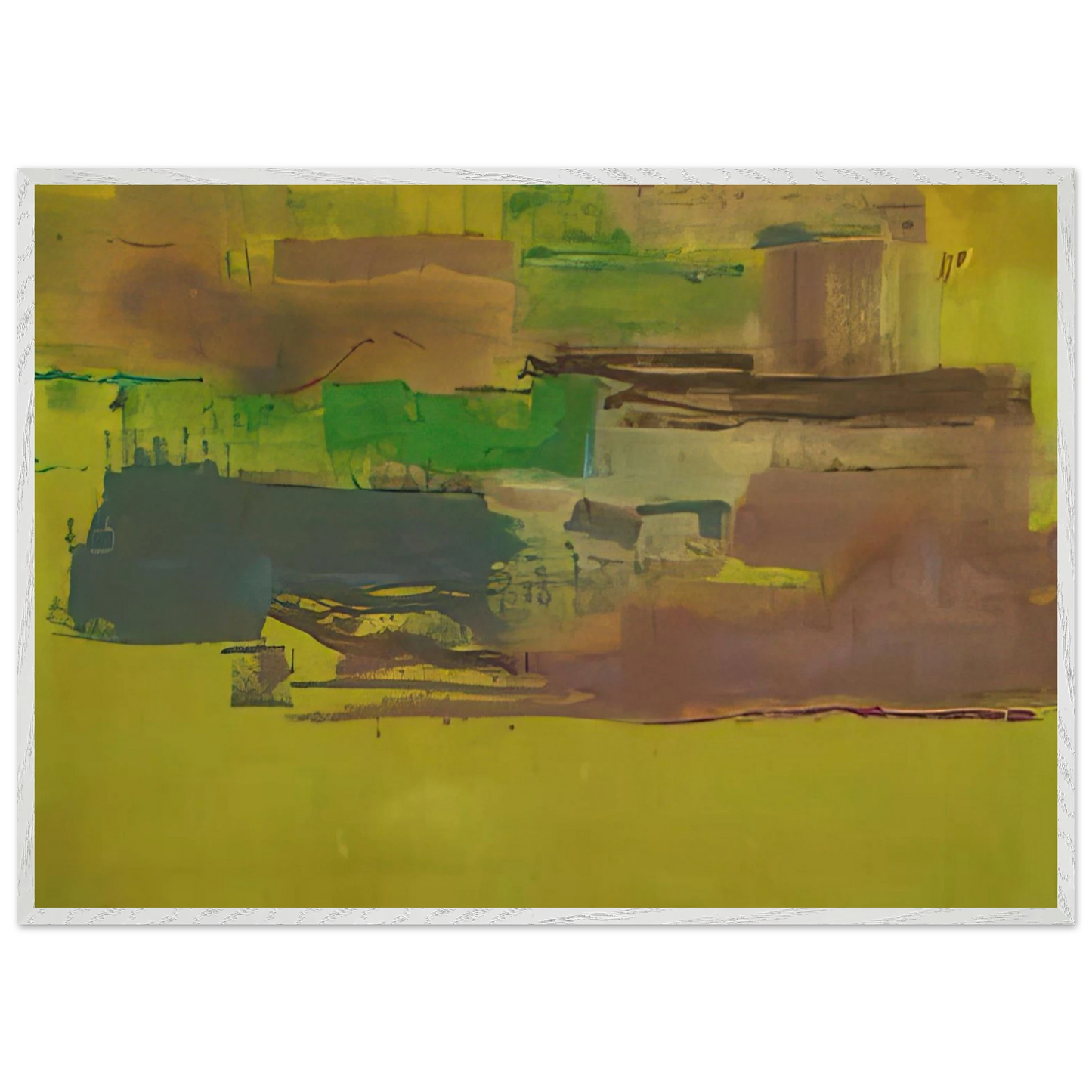 Helen Frankenthaler - August Deep - 1978 Wall art - 40x50 cm / 16x20 inches - Premium Wooden Framed Poster With Fine Art Paper-canvas - Wood frame