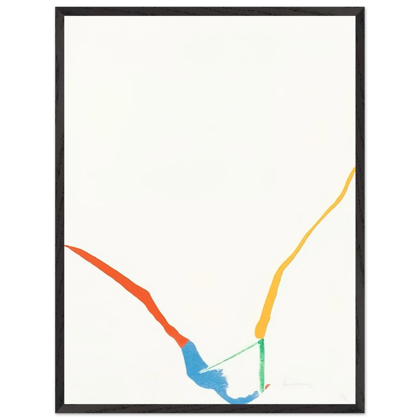 Helen Frankenthaler - What Red Lines Can Do - 1970 Wall art - 27x35 cm / 11x14 inches - Fine Art Poster-canvas - -