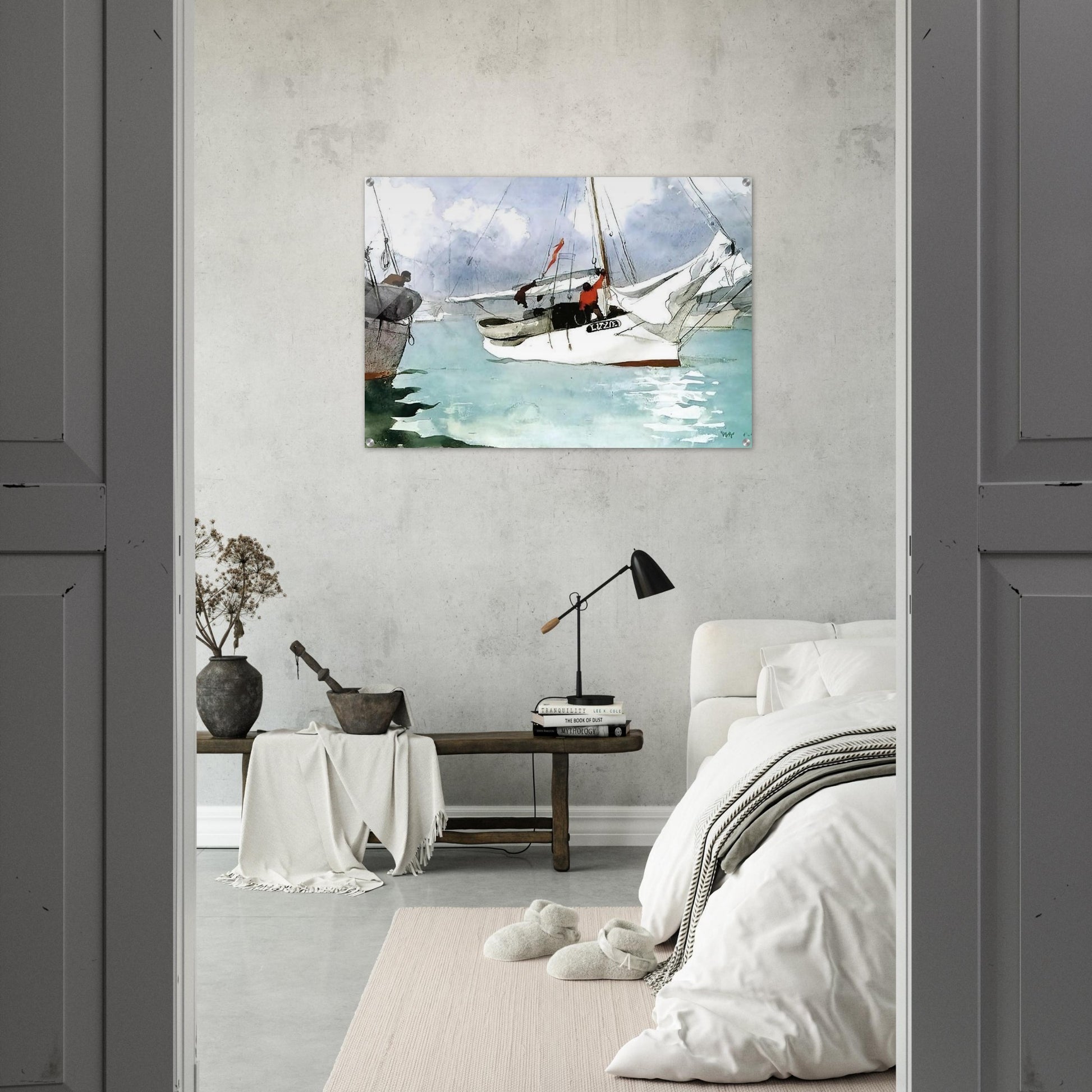 FISHING BOATS KEY WEST - Winslow Homer Acrylic Print - 70x100 cm / 28x40″ inches | Winslow Homer Wall Art | Winslow Homer Prints