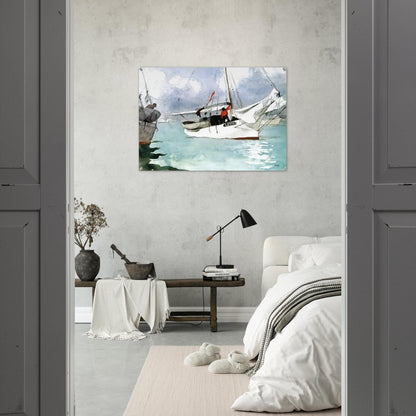 FISHING BOATS KEY WEST - Winslow Homer Acrylic Print - 70x100 cm / 28x40″ inches | Winslow Homer Wall Art | Winslow Homer Prints