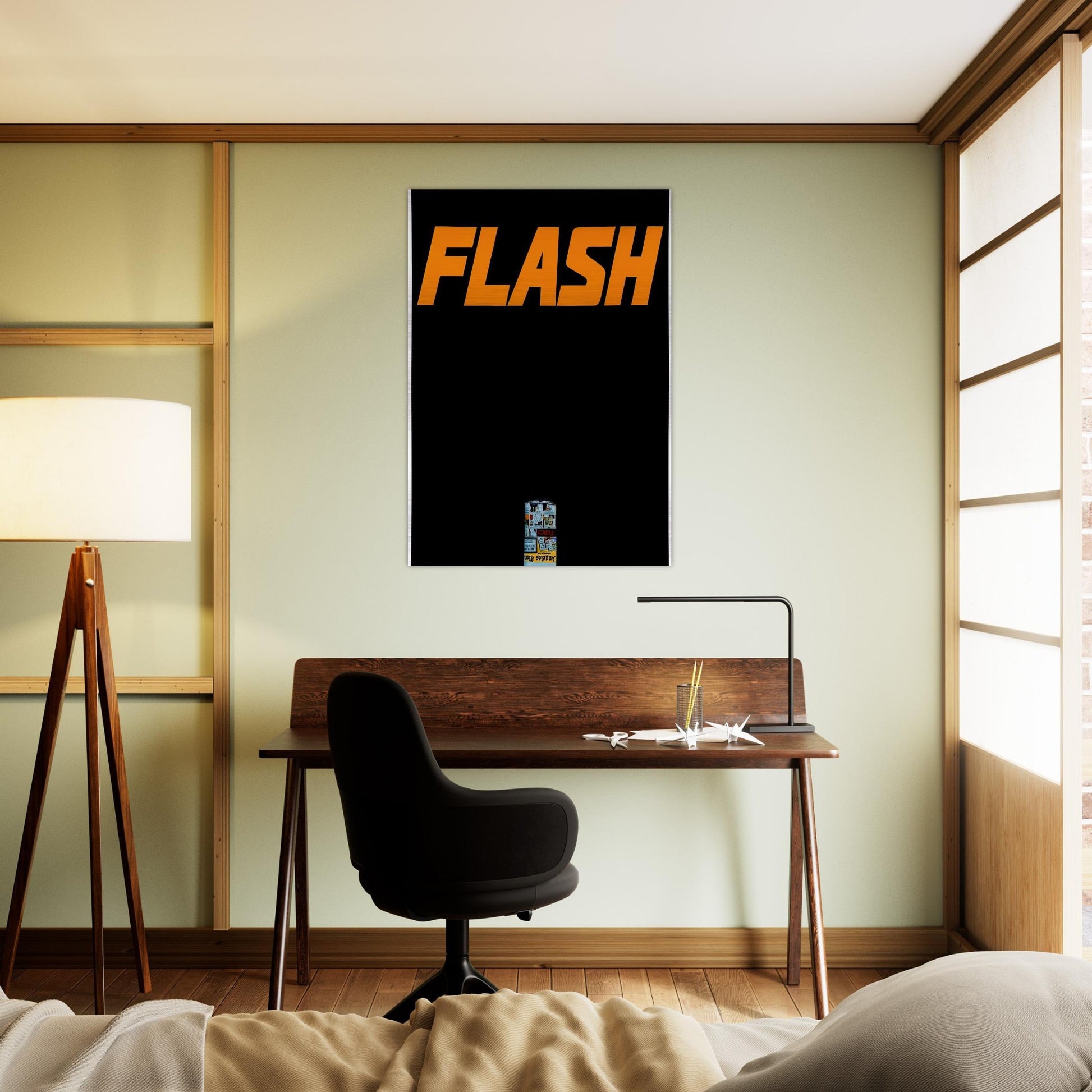 FLASH L A TIMES 1963 - Edward Ruscha Brushed Aluminum Print - 70x100 cm / 28x40 inches | Edward Ruscha Aluminum Print | Edward Ruscha Prints