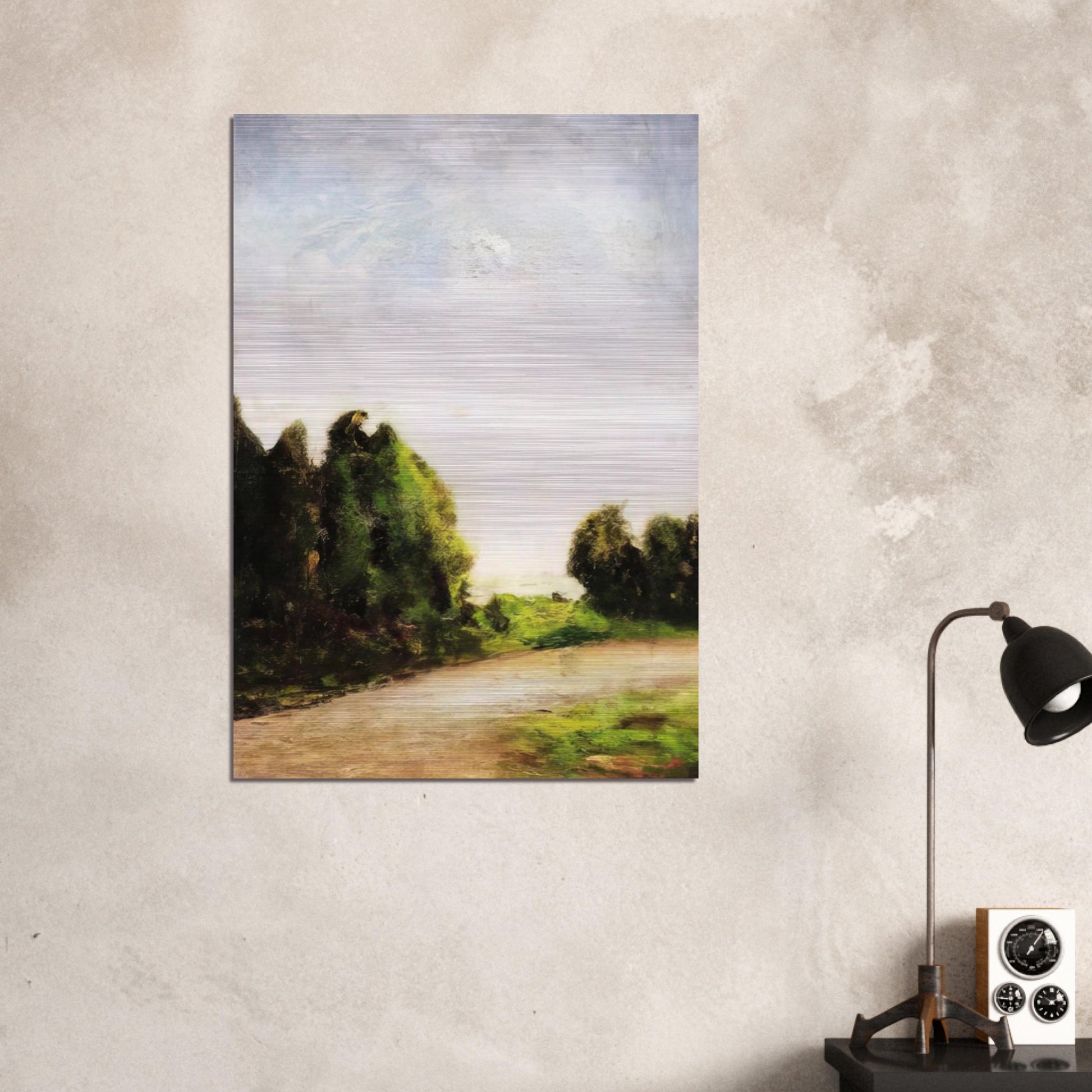PAESAGGIO 1904 - Carlo Carra Brushed Aluminum Print - 70x100 cm / 28x40 inches | Carlo Carra Aluminum Print | Carlo Carra Prints