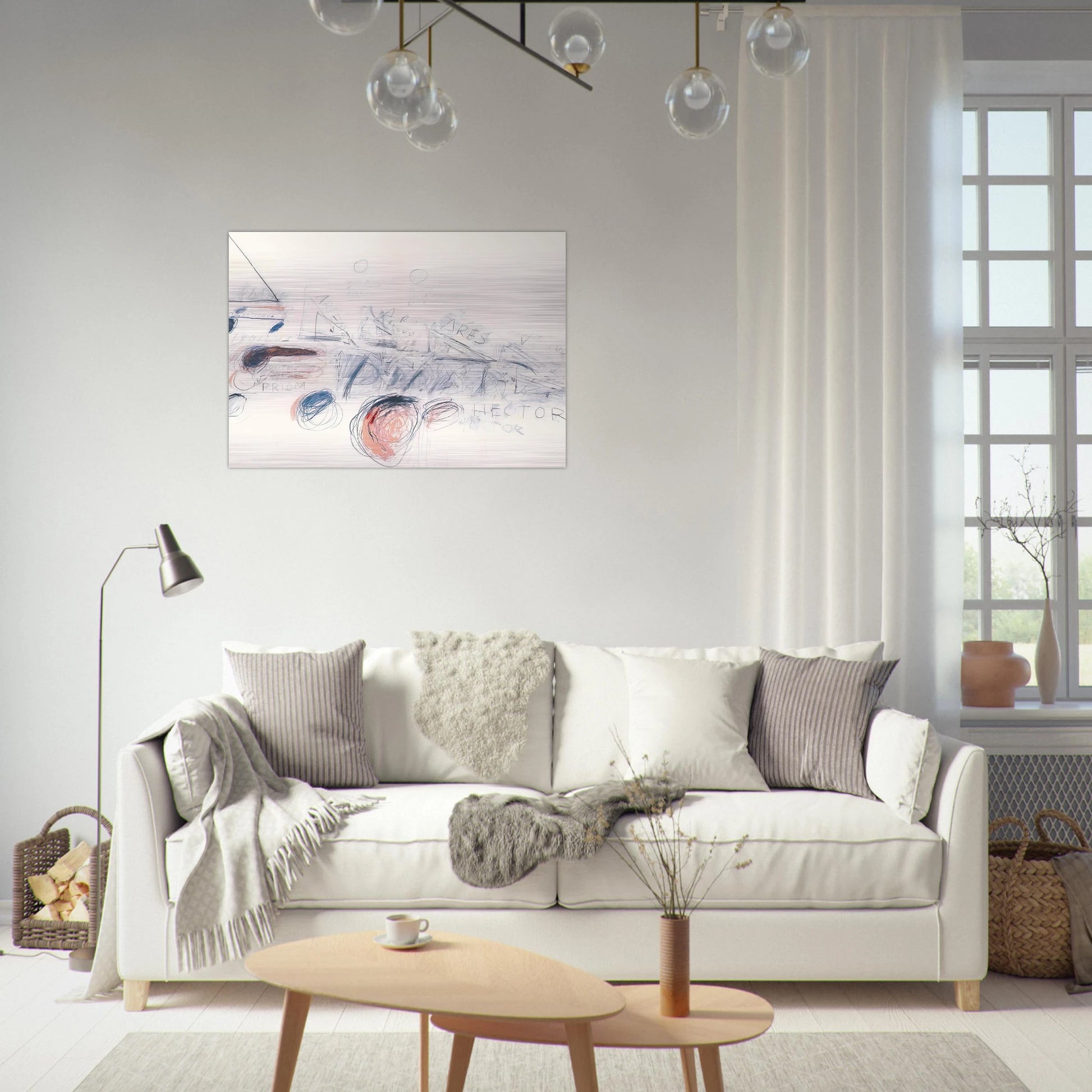 Fifty Days at Iliam. Ilians in Battle - Cy Twombly Brushed Aluminum Print - 70x100 cm / 28x40 inches | Cy Twombly Aluminum Print | Cy Twombly Prints