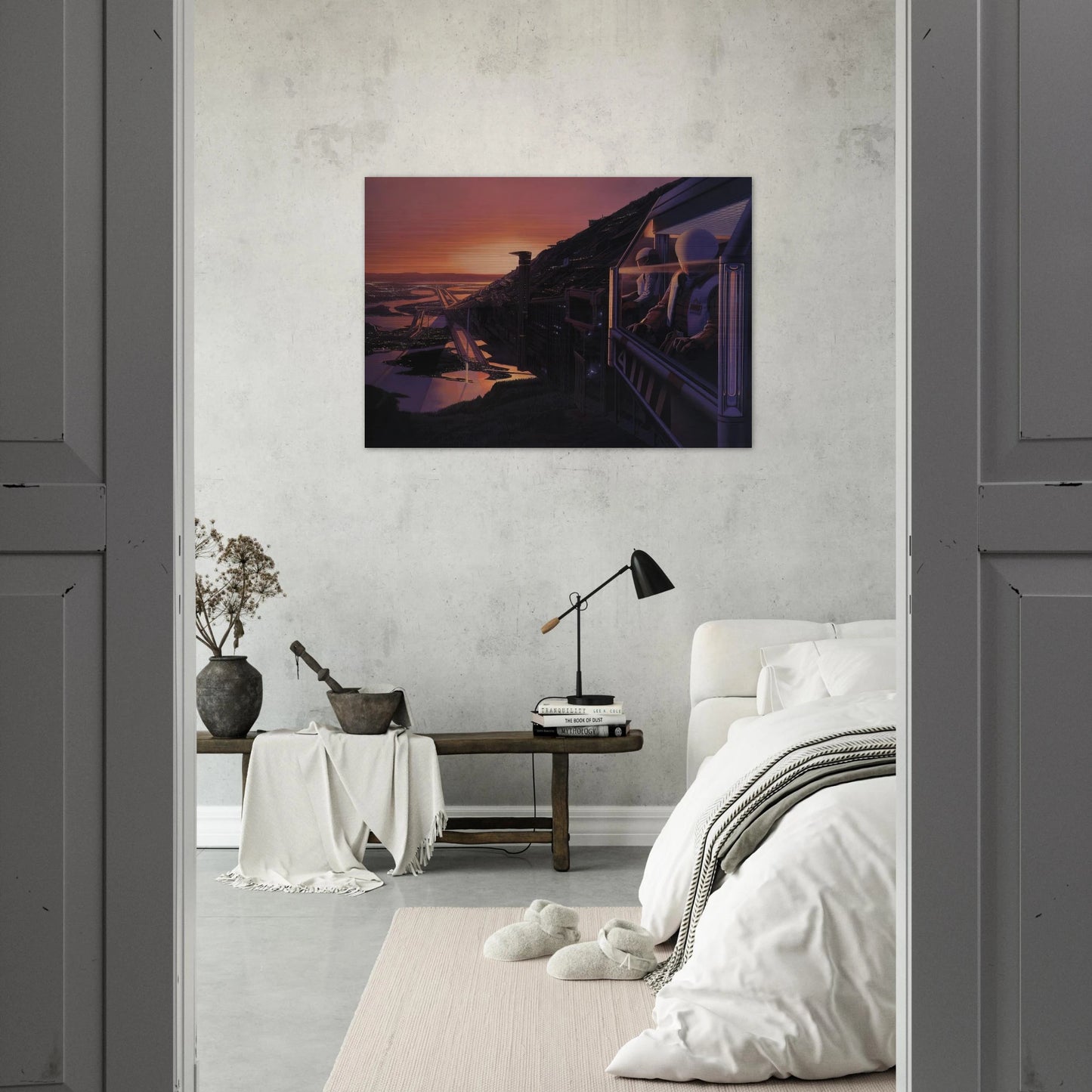 Syd Mead - Syd Mead Brushed Aluminum Print - 70x100 cm / 28x40 inches | Syd Mead Aluminum Print | Syd Mead Prints