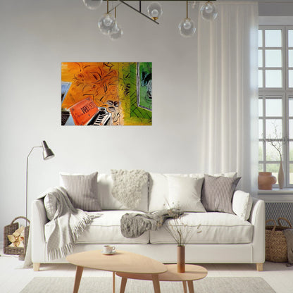 HOMAGE TO CLAUDE DEBUSSY 1952 - Raoul Dufy Brushed Aluminum Print - 70x100 cm / 28x40 inches | Raoul Dufy Aluminum Print | Raoul Dufy Prints