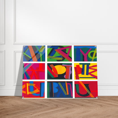 Untitled - Lettrism - Joao Vieira Acrylic Print - 70x100 cm / 28x40″ inches